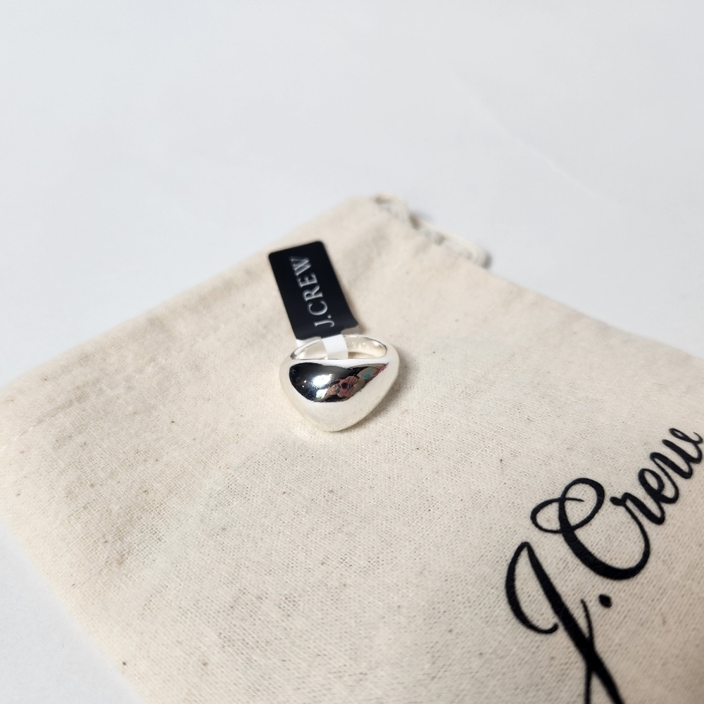 J. Crew Size 5 6 Domed Ring Silver Toned